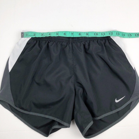 Nike DRI-FIT 3" Womens Running Shorts Size Small Lined Black White Gray - Picture 9 of 12